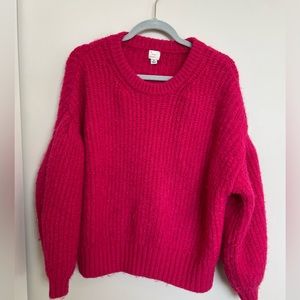 Oversized Cherry Red Knit Sweater